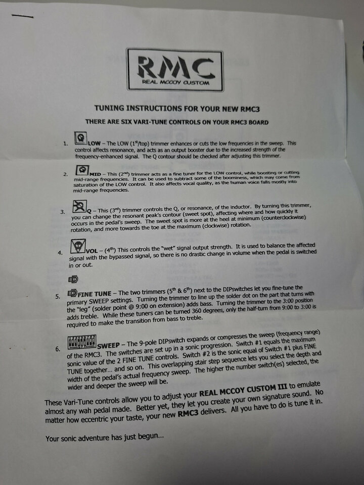 Real McCoy Custom 3 Wah