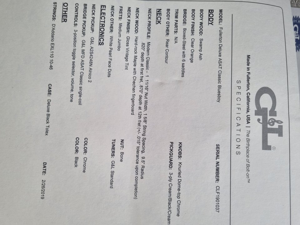 L&G Telecaster Blues Boy Fullerton Deluxe Americana