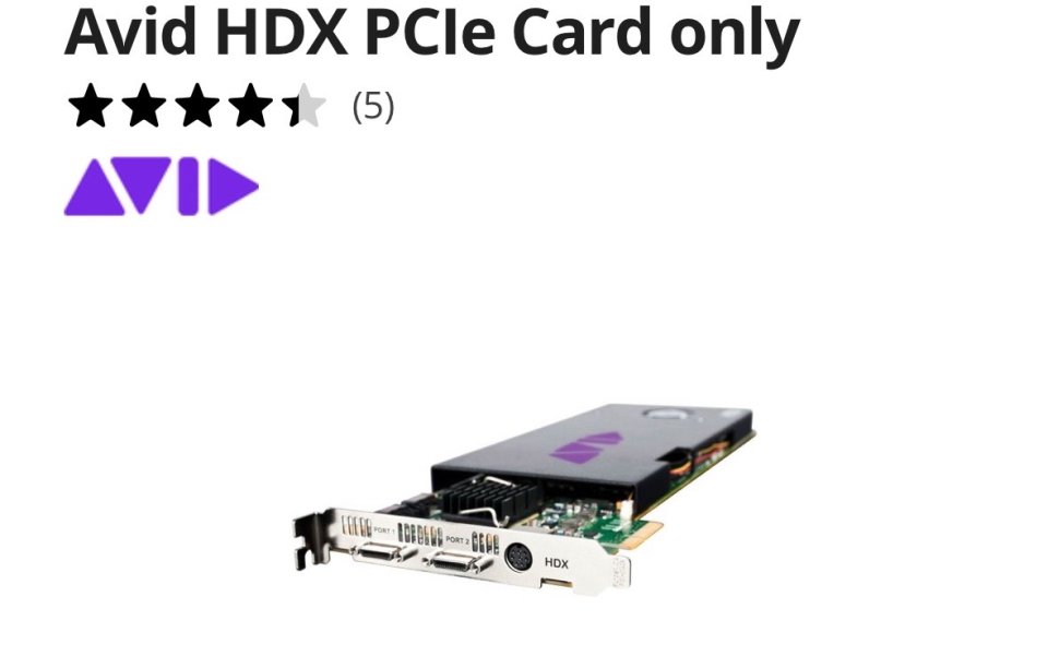Avid HDX PCIe