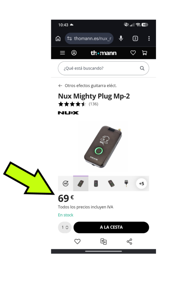 NUX MP-2 Amplificador auriculares para guitarra o bajo de segunda mano · Foto 1 de 4 · A Coruña · 45 €