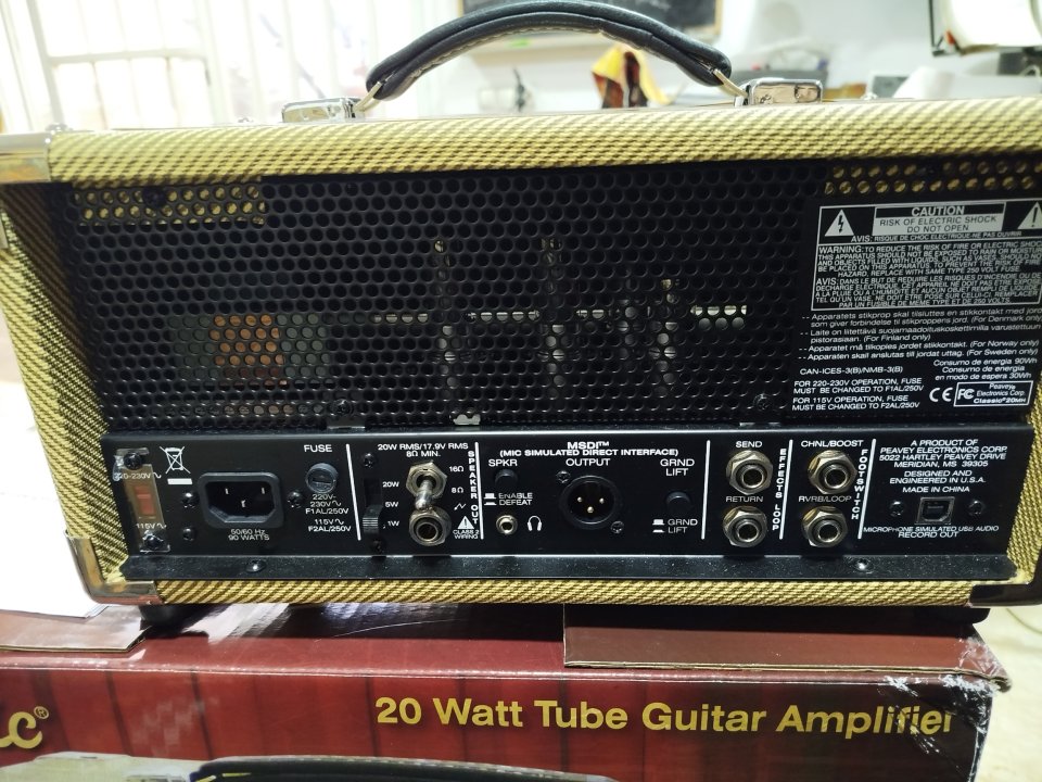 Cabezal Peavey Classic 20 MH a válvulas