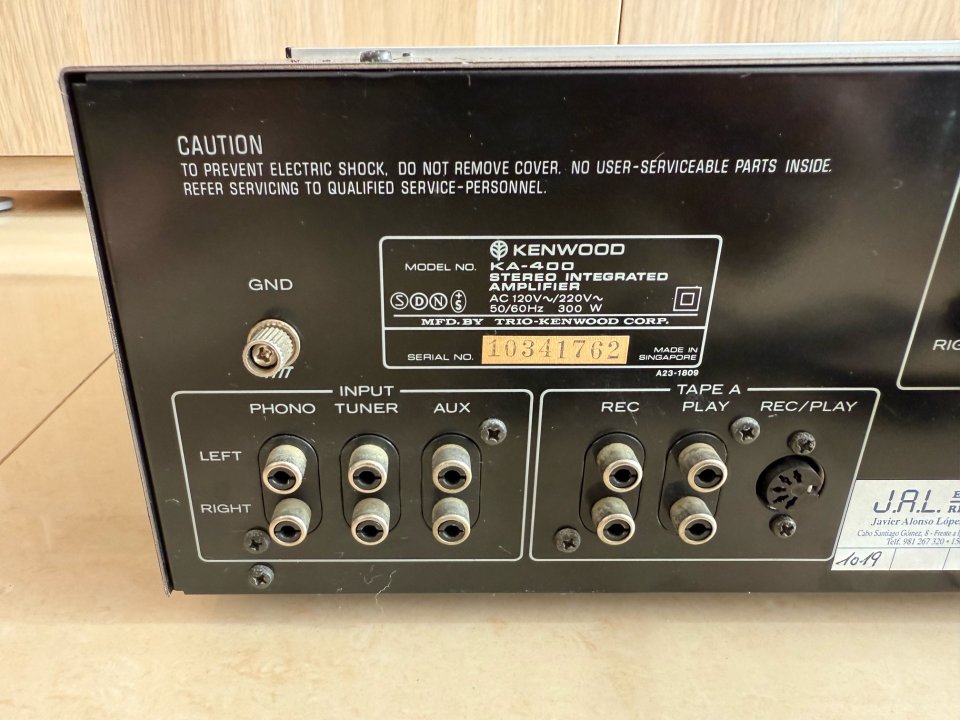 Amplificador Kenwood KA-400 Vintage Hi-Fi de segunda mano · Foto 6 de 9 · Pontevedra · 149 €