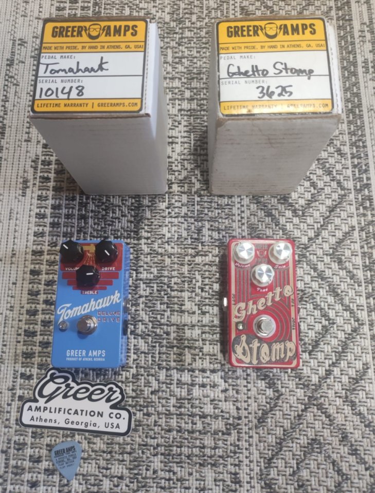 Greer Amps Ghetto Stomp y Tomahauk Deluxe Drive