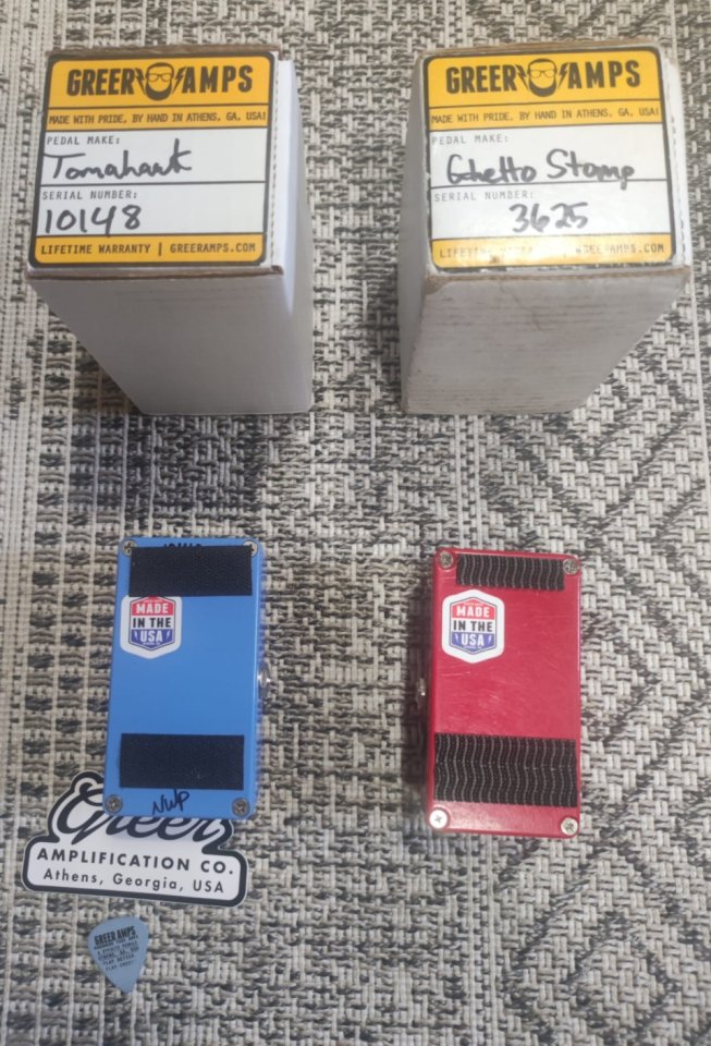 Greer Amps Ghetto Stomp y Tomahauk Deluxe Drive