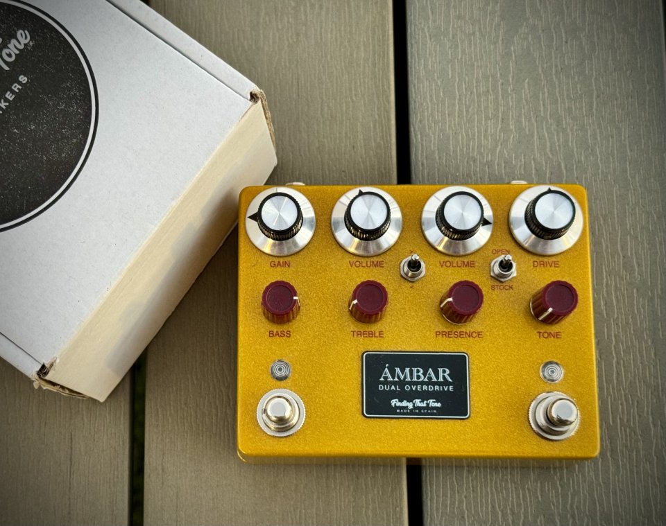 Pedal Ámbar Dual Overdrive - De Finding That Tone de segunda mano · Barcelona · 190 €