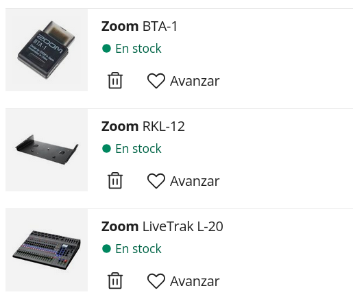 Zoom L20 Livetrack con Bluetooth y adapatador para rack 19"