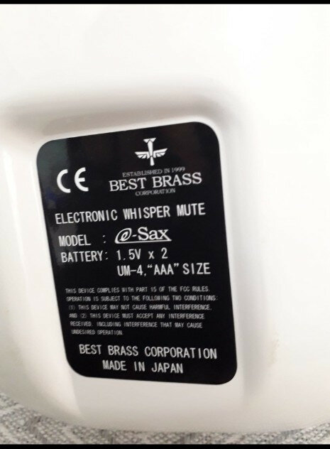 Best brass e- saxmut alto sordina