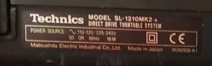 Technics SL 1210 MKII