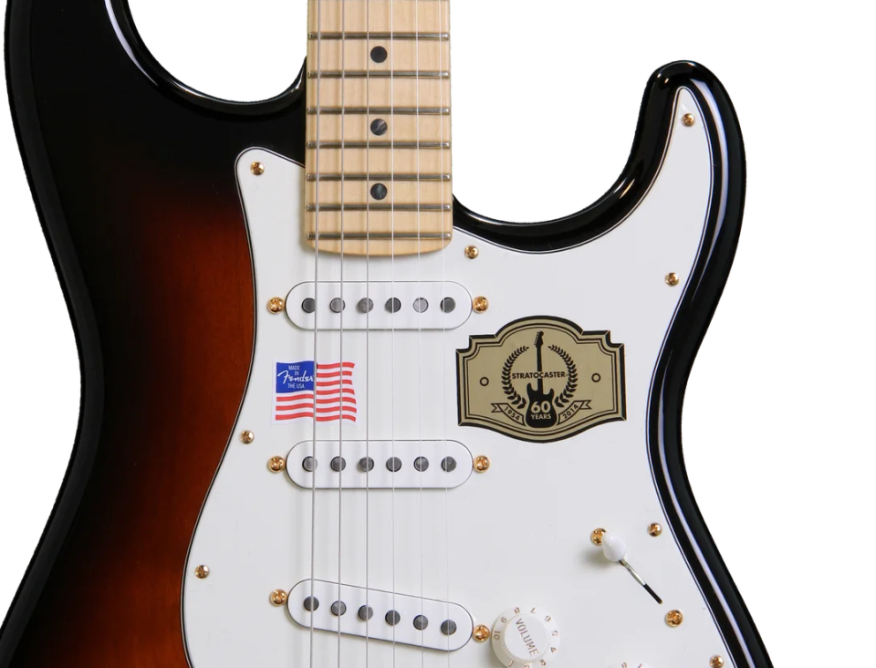 Pegatina Fender Stratocaster 60 YEARS