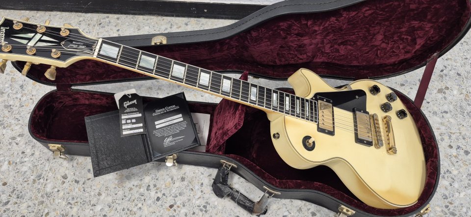 Gibson les paul custom shop (white) año 2008