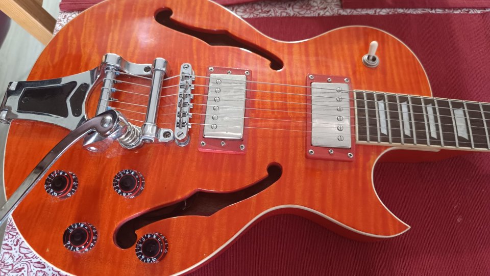 Vendo Expectacular Guitar de Luthier Tipo Gibson de Semicaja de segunda mano · Foto 3 de 10 · Castellón · 795 €