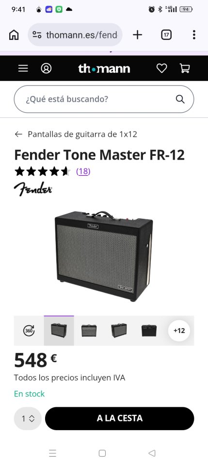 Vendo Fender FR12 de segunda mano · Foto 2 de 2 · Valencia · 450 €