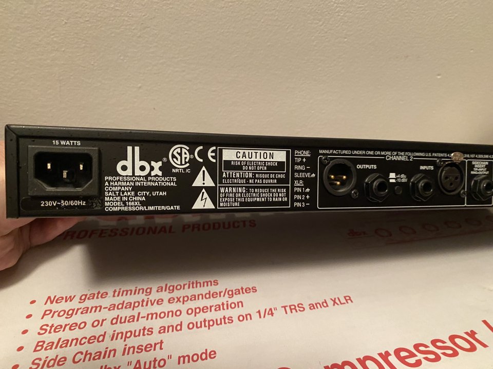 Se vende dbx 166XL Compressor / Limiter / Gate de segunda mano · Foto 7 de 10 · Madrid · 115 €