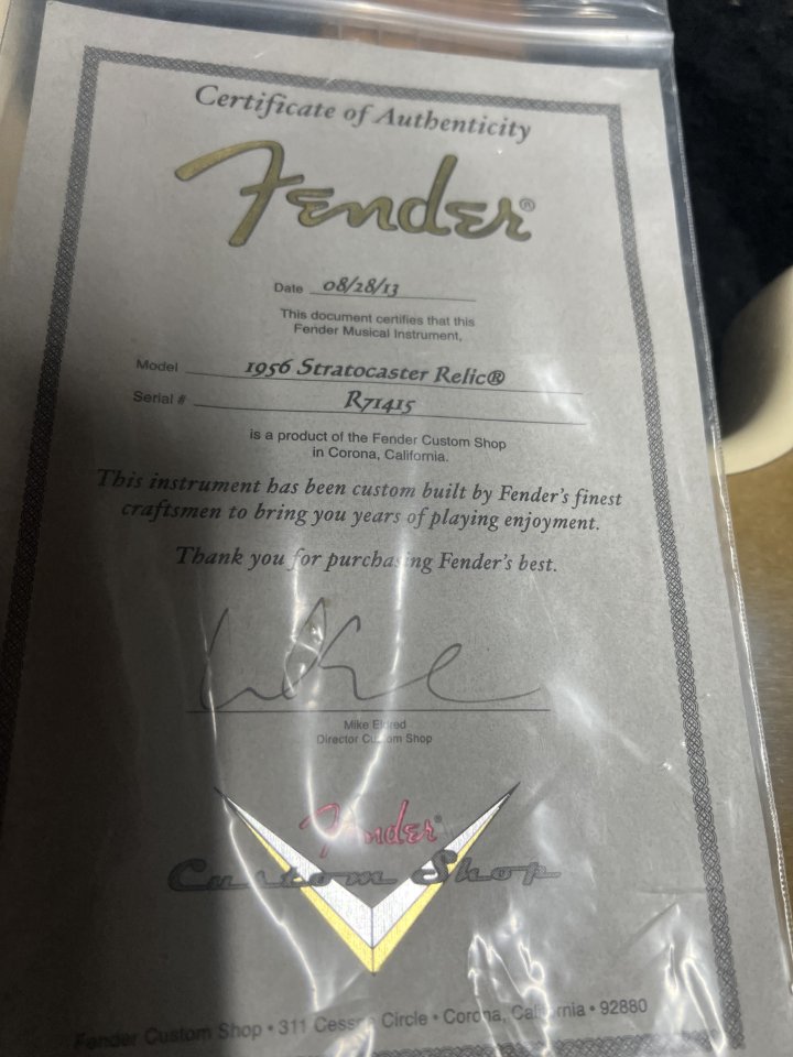 Fender Stratocaster 1956 Relic 2013