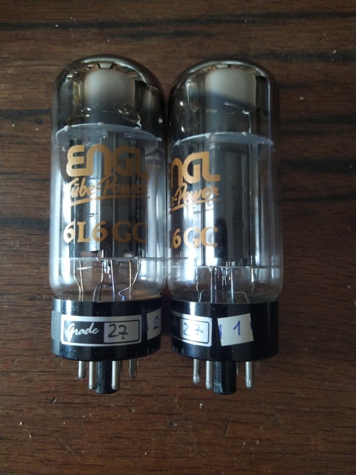 Pareja Válvulas ENGL 6L6GC Black Plates - NOS / NIB - Matched Grade 27 (Año 2010) de segunda mano · León · 80 €
