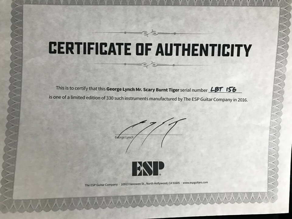 LTD George lynch Burnt Tiger Limited E.