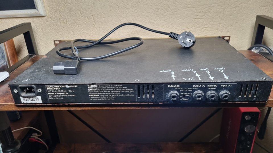 Etapa de potencia Marshall 8008 valvestate 80w