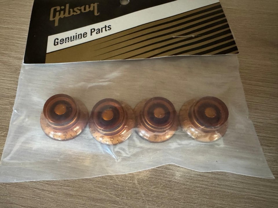 Botones top hat knobs amber para Les Paul