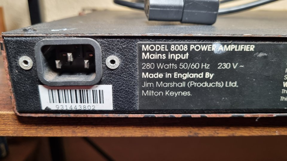 Etapa de potencia Marshall 8008 valvestate 80w