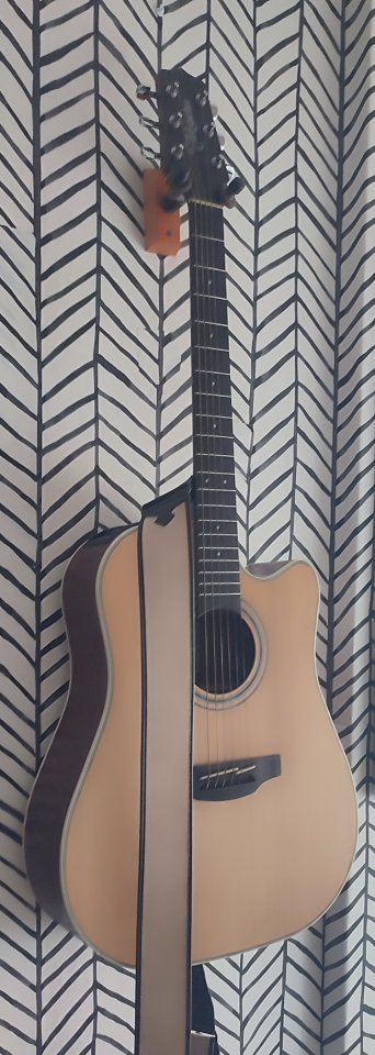 Guitarra TAKAMINE GD20CE-N , con funda y correa