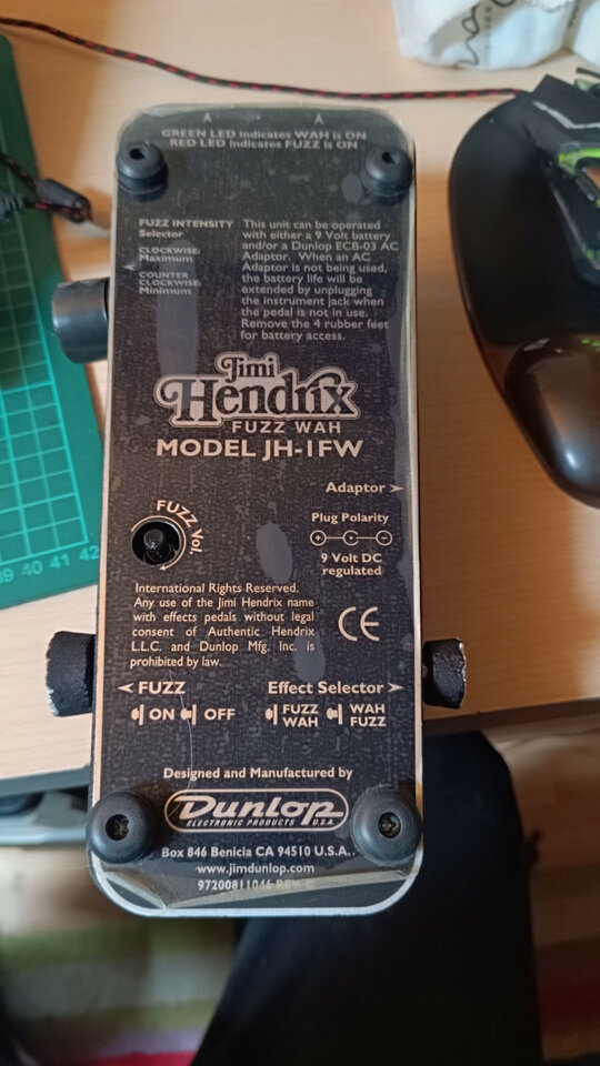 Dunlop JH-1FW Jimi Hendrix Signature Fuzz Wah 1990 - 2005