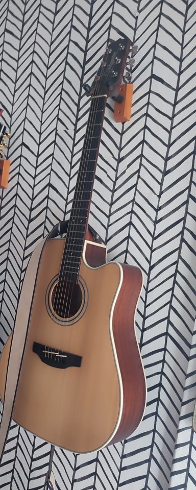 Guitarra TAKAMINE GD20CE-N , con funda y correa