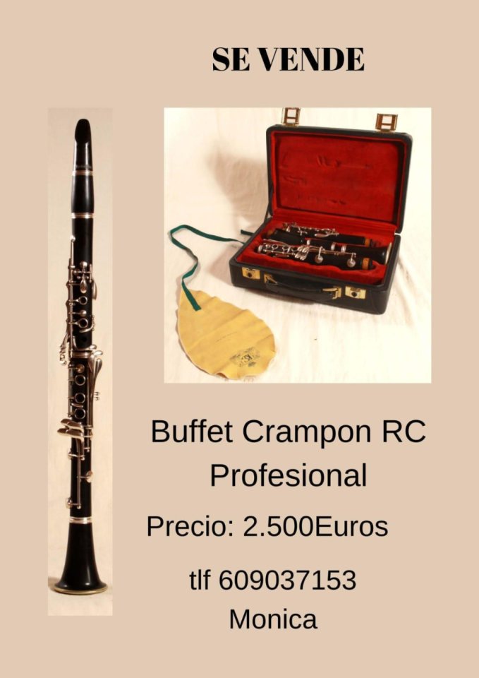 Clarinete Buffet Crampon RC Profesional
