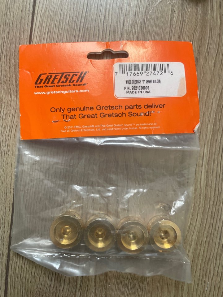 Gretsch Genuine Parts Knob “G” Jewel Gold (4) de segunda mano · Foto 2 de 3 · Granada · 40 €