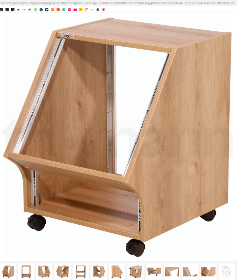 NUEVO Rack inclinado con ruedas 10U + 3U, madera, comprado Thomann de segunda mano · Foto 1 de 6 · Alicante · 280 €