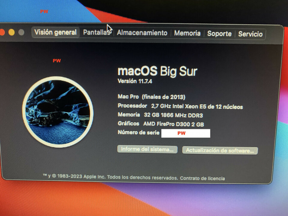 Chollo unidad--Apple Mac Pro 6,1 12 cores/32gb ram/500 ssd/D300