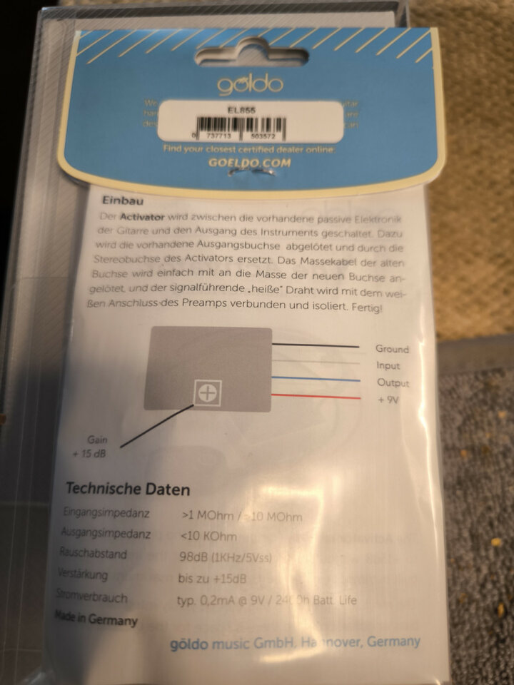 Pre Amp Booster para guitarra +15 db