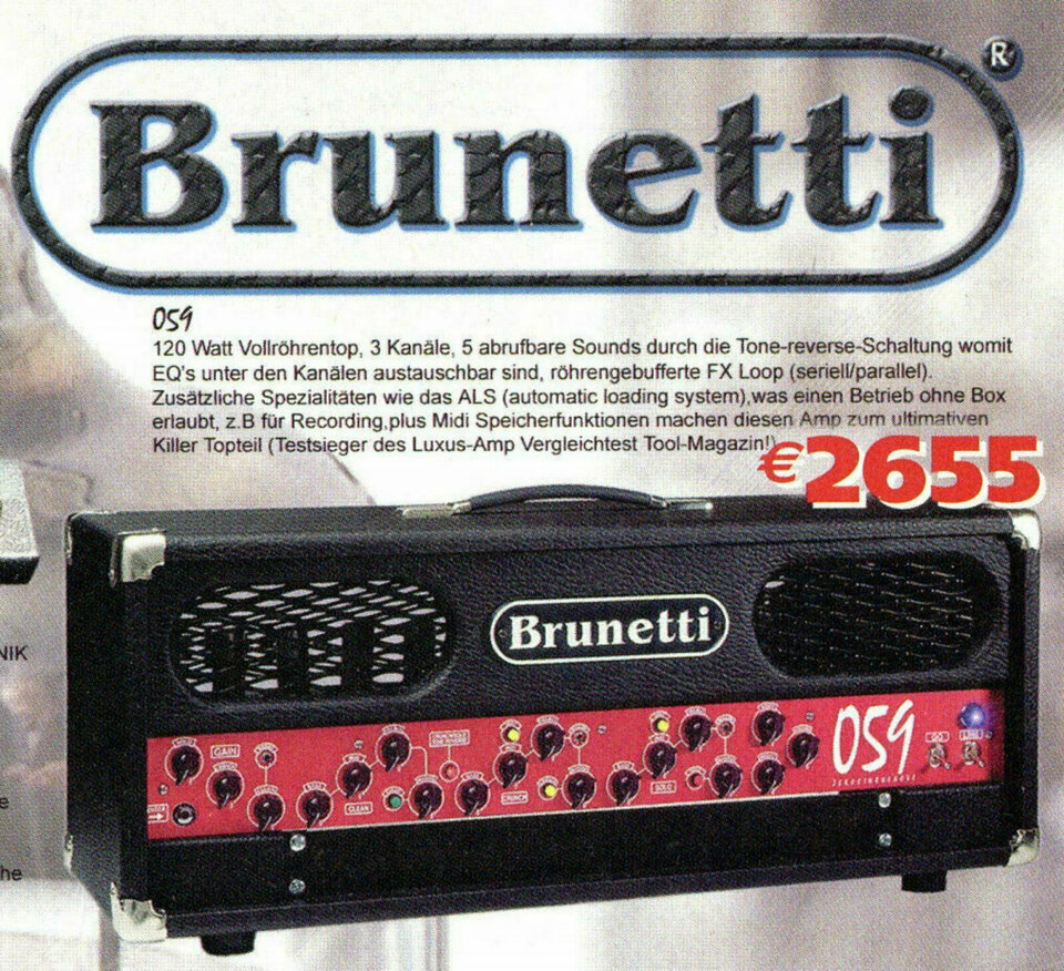 Amplificador valvular Brunetti 059 y Boss GT-100 mk II