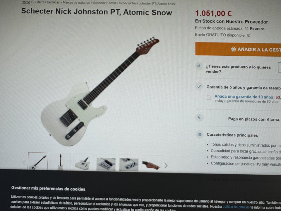 Telecaster Schecter Nick Jonston, PT Atomic Snow