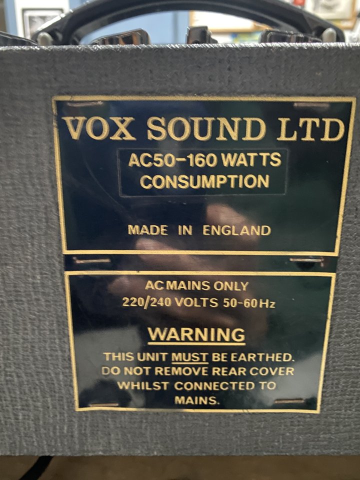 Vox Ac50 de 1966 Vintage-Todo original