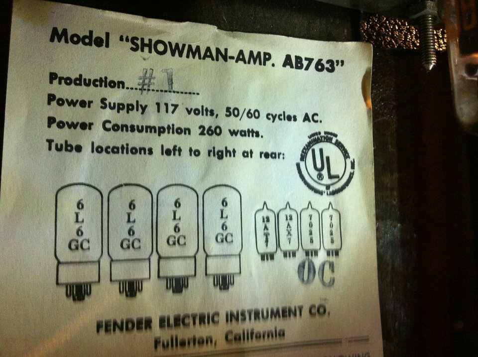 Fender Showman 1965 pantalla jbl d130f 15´´