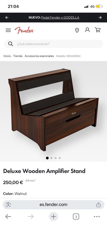 Fender Deluxe Wooden Amplifier Stand de segunda mano · Foto 8 de 9 · Pontevedra · 190 €