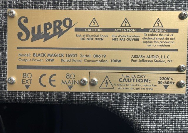 SUPRO Black Magick 1695T de segunda mano · Foto 5 de 5 · Madrid · 900 €