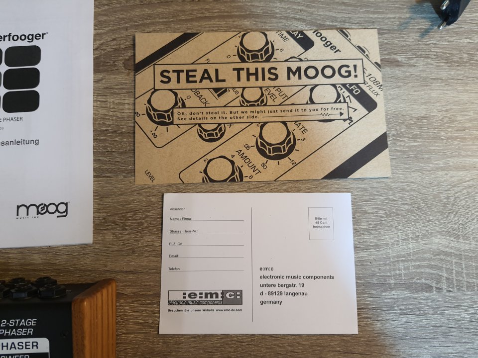 Moog MF-103 Phaser – Perfecto estado (con caja e instrucciones)