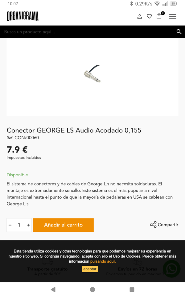 Conectores George L'S de segunda mano · Foto 3 de 3 · A Coruña · 55 €