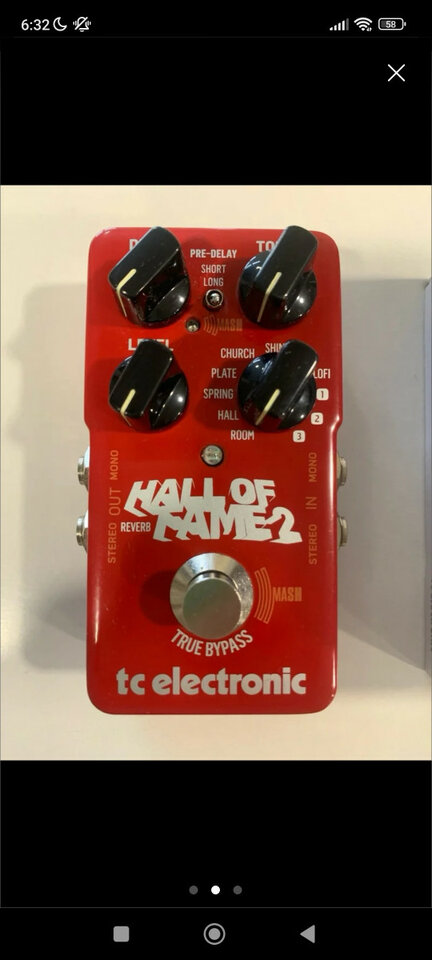 Pedal Reverb Hall of fame TC electronic