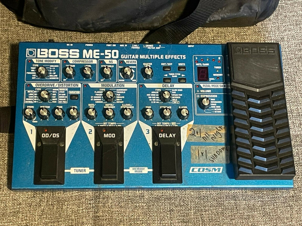 Pedalera Multiefectos guitarra BOSS ME-50 + BOLSA