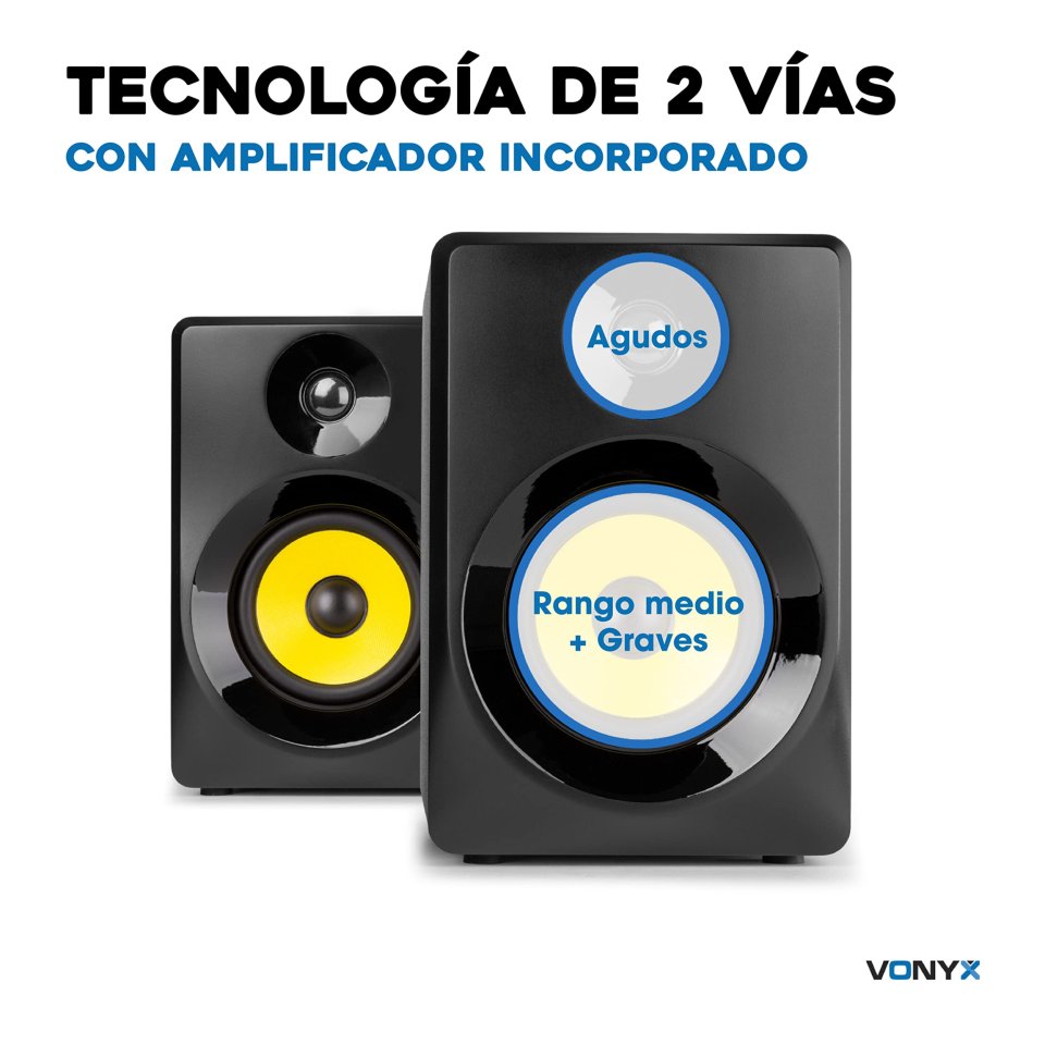 Altavoces Vonyx sm50 5" preamplificados 140w ( pareja )90€ de segunda mano · Foto 2 de 2 · Zaragoza · 90 €