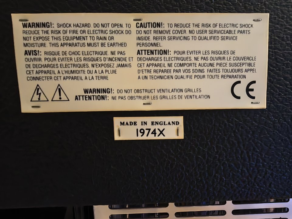 Marshall 1974X Handwired 18W Combo (2009) Made in England Celestion G12M