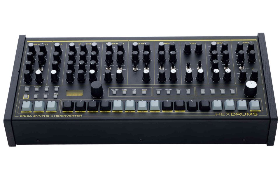 Erica Synths Hexdrums, Erica Synths Delay Flanger Ensemble, Nightverb, Fusion VCO 2