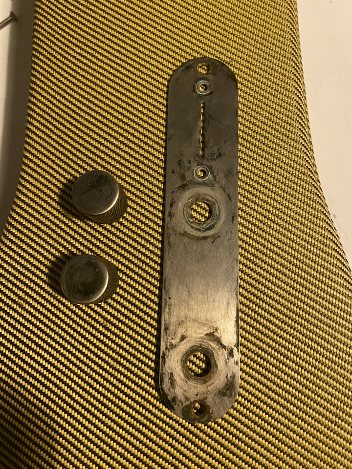 (Reservado) Control plate aged para telecaster