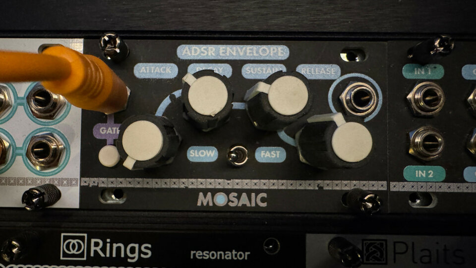 Mosaic ADSR Envelope Generator 1U Eurorack Module (Black)