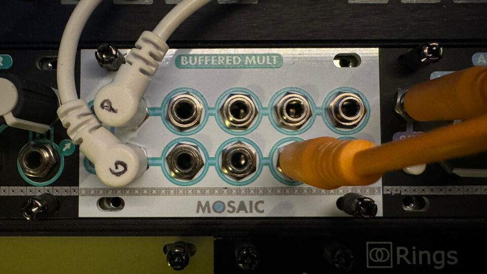 Mosaic Buffered Mult 1U Eurorack Module (White)