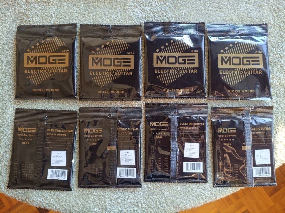 8x juegos de cuerdas 009-042 guitarra eléctrica