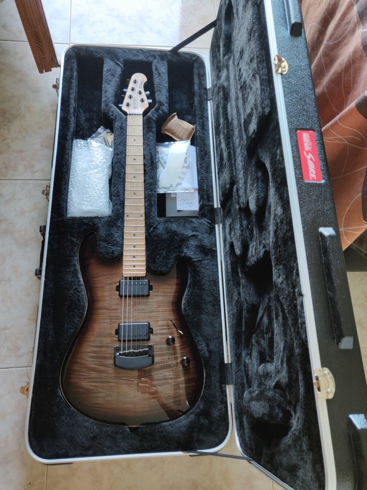 Guitarra Ernie Ball Music Man Sabre + estuche premium