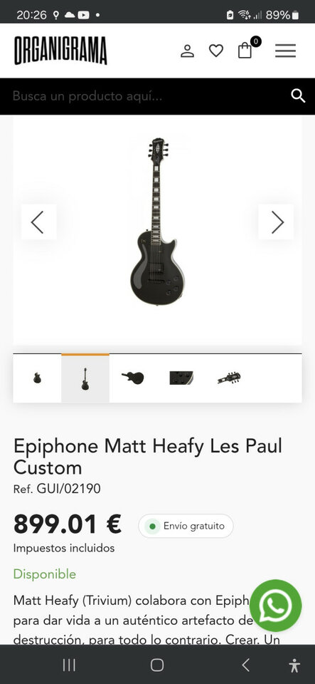 Epiphone Les Paul custom Matt Heafy